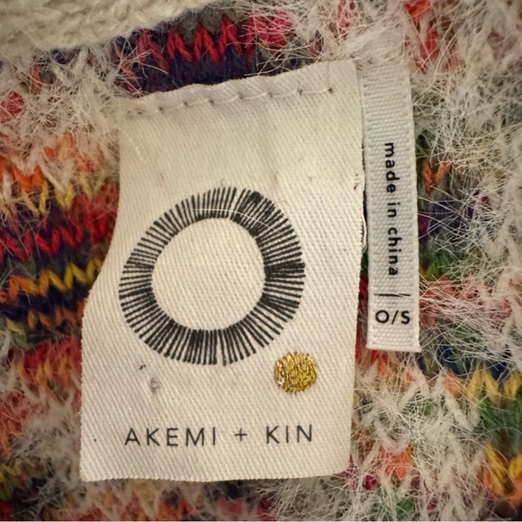 Anthropologie Akemi + Kin White Aurora Eyelash Wrap Kimono Open cardigan O/S - Picture 5 of 7